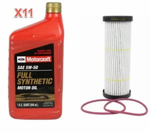 11 Quarts Motor Oil & Filter Full Synthetic 5W50 for FORD MUSTANG GT 5.2L 16-21 - Picture 1 of 4