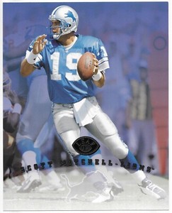 Scott Mitchell 1997 LEAF NFL SIGNATURE SERIES 8X10 PHOTO CARD Lions QB NON AUTO