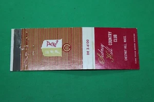 Vintage Sidney Hill Country Club, Chestnut Hill, Ma, Matchbook cover - Picture 1 of 2
