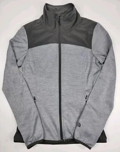 The North Face Vida Full Zip Jacket Women Small Gray Stretch Hiking Running FLAW - Picture 1 of 13