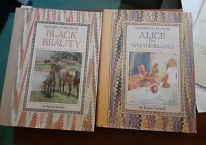 Zwei klassische Bücher: Schwarze Schönheit & Alice im Wunderland, illustriert, Hardcover - Bild 1 von 9