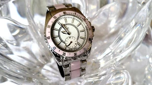 Pink Ceramic Guess Collection Sport Class Ladies Watch Swiss Made - Picture 1 of 10