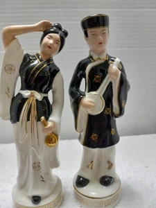 BESETZTES JAPAN MORITAMA JAPANISCHES PAAR FIGUREN. 8,25" hoch - Bild 1 von 22