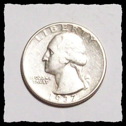 1937-P WASHINGTON QUARTER  Good Looking   Nice XF #1D8 Cover