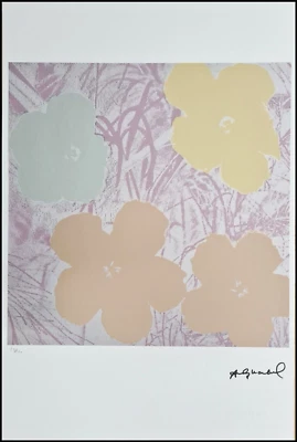 ANDY WARHOL * Flowers * signed lithograph * Kunstdruck * limited # 25/100 - Bild 1 von 4