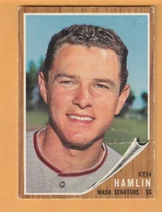 Ken Hamlin Washington Senators 1962 Topps #296 Western Michigan Creased - Bild 1 von 2