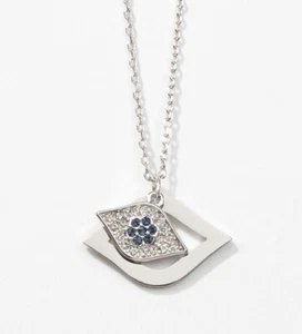 💎Collana Cristallo Touchstone Malocchio Rodiato Nuova Condizioni - Foto 1 di 8