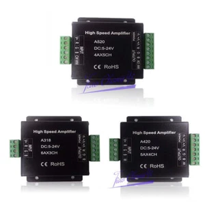 Led Strip High Speed Amplifier For 5050 RGB RGBW RGB+CCT LED strip Light DC5-24V - Picture 1 of 10