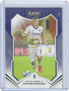 2022-23 PANINI CHRONICLES DAVIDE FARAONI PLAYOFF GREEN 69 Ser #2/5 HELLAS VERONA