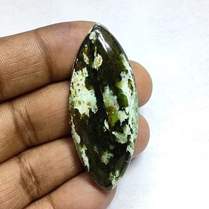 Chrome Chalcedony Natural Chalcedony Cabochon Loose Gemstone 62 Cts. ME-13450 - Picture 1 of 5