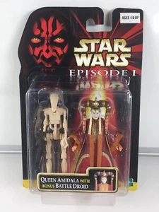Star Wars Episode I Queen Amidala w/Bonus Battle Droid 1999 Collection 1 Hasbro - Picture 1 of 7