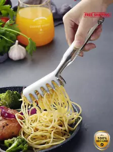 1pc Stainless Steel Spaghetti Tongs - Multi-Functional BBQ & Kitchen Tool - NEW - Picture 1 of 5