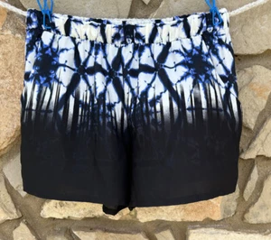 Tyche Shorts Size Large Navy Blue White Tie Dye Boho High Rise NEW Womens - Picture 1 of 7