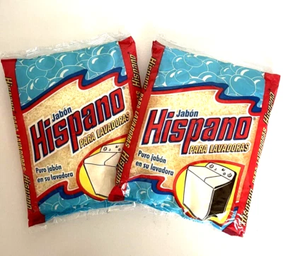 CESAR IGLESIAS S.A. Lot of 2 -Hispano Jabon Laundry Soap, Germ-Killer, Skin-Safe, Re-Whitens Clothes