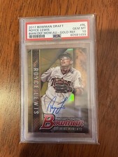 ROYCE LEWIS - MN Twins - 2017 Bowman Draft Defining Moments  Gold Auto /50