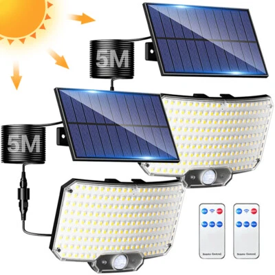 1-4x LED Solar Powered PIR Motion Sensor Wall Light Outdoor Garden Security Lamp - Image 1 of 4