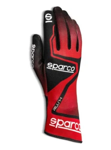 SALE! Sparco Rush Karting Gloves Red/Black GO kart faux-suede - Picture 1 of 2