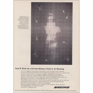 1957 Boeing: Extraordinary Future Vintage Print Ad - Picture 1 of 1