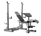 Adjustable Bench with Olympic Squat Rack and Preacher Pad, 610 Lb. Weight Limit
