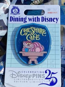 2025 WDW Dining with Disney 5/12 Cheshire Cafe Magic Kingdom LE Pin - Picture 1 of 2