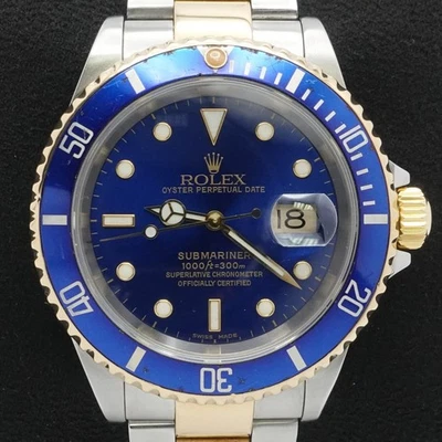 1999 Rolex Submariner Date 16613 18K Gold & Steel Blue Dial Automatic Watch 40mm - Image 1 of 4