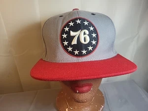 Philadelphia 76ers Mitchell & Ness Strap Back Gray And Red - Picture 1 of 11