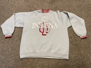 Vintage Ultimate SportsWear 90s Indiana University IU Hoosiers Large Sweatshirt - Picture 1 of 8