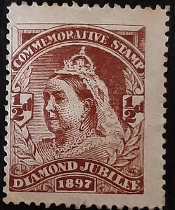 (GBR-1221) GB 1897 QV Cenicienta: Edición no oficial del Jubileo de Diamante 1/2d como nuevo - Imagen 1 de 1