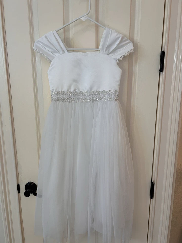 Vestido de Primera Comunión Talla 7/8 Niña Flor/! Hecho en USA Foto 1 de 1