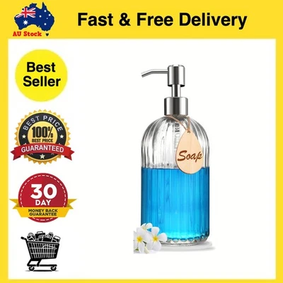 Elegant 18oz Soap Dispenser with Non-Slip Pad – Rustproof Stainless Steel - image 1 of 4