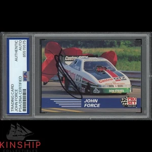 John Force signed 1991 Pro Set Trading Card PSA DNA Slab BHRA Racing Auto C4713 - Picture 1 of 1