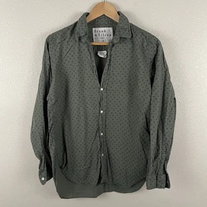 Camisa Frank & Eileen Mujer M Verde Con Estampado de Estrellas Frank Abotonada - Imagen 1 de 4
