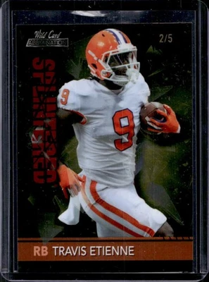 2021 Wild Card Alumination Travis Etienne Red Splintered Rookie RC #2/5 - Image 1 of 2