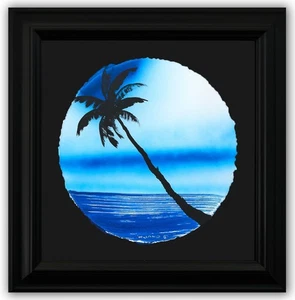 Wyland- Original Watercolor Painting on Deckle Edge Paper "Palm Tree" - Picture 1 of 3