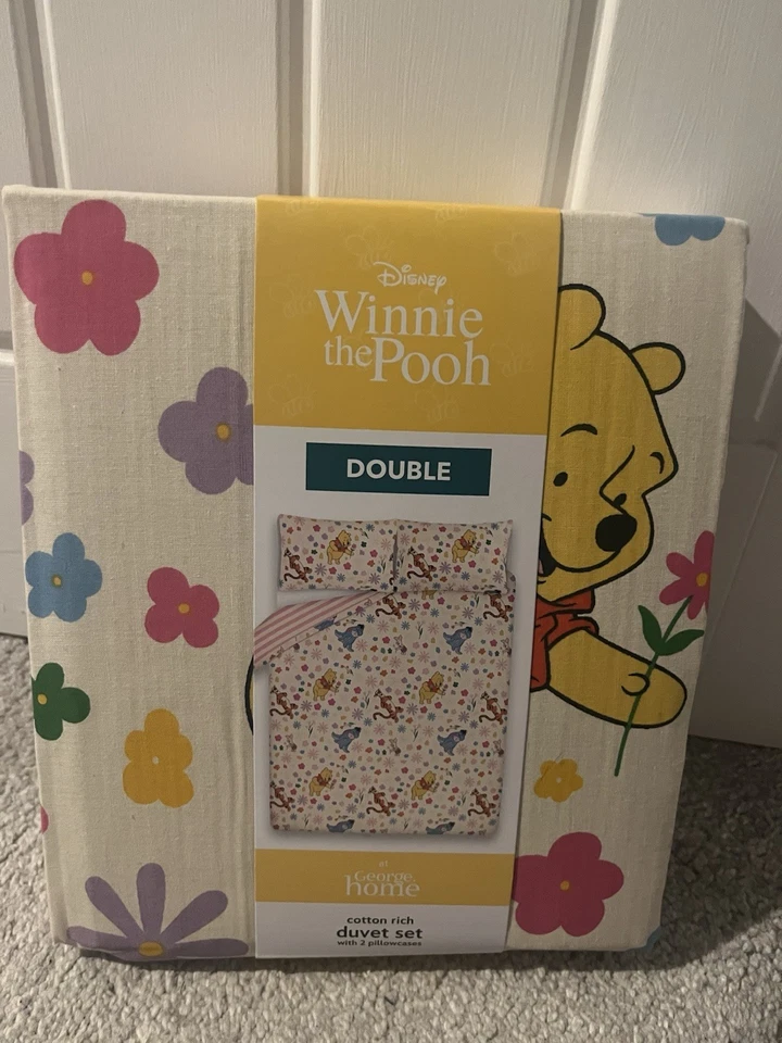 Winnie The POOH DISNEY Home DOUBLE DUVET SET PILLOW CASE Set Bedding Bedroom
