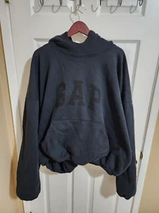 Real Yeezy Gap Balenciaga Dove Hoodie Washed Black Size Large L Kanye West YZY - Bild 1 von 4