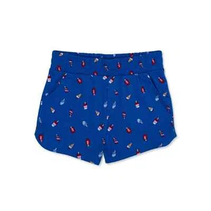 Wonder Nation Girls’ Jersey Dolphin Shorts, Ice Cream Cobalt Crush Size XXL(18) - Picture 1 of 3