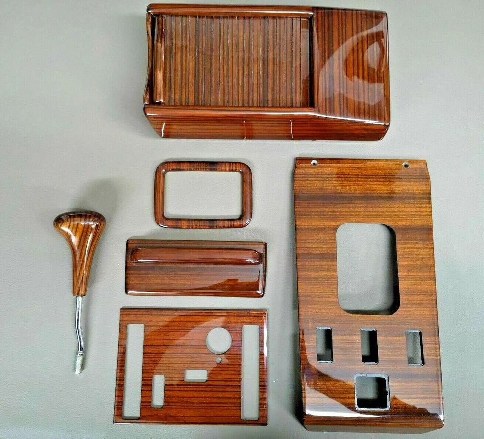 Tapicería de madera de cebrano vintage Mercedes Benz R107 W107 Cabriolet 560SL 380SL 300SL Foto 1 de 4