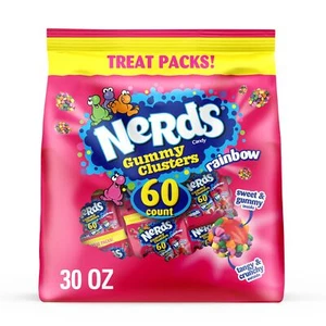 Gummy Clusters Candy Treat Packs Rainbow Crunchy and Gummy 30 oz 60 ct - Picture 1 of 9