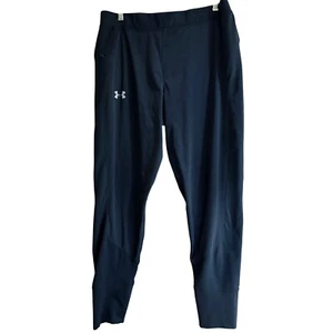 Under Armour ColdGear Fitted Running Pants Black XL Side Zip Pocket Excellent - Picture 1 of 7
