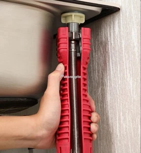 8 in 1 Schraubenschlüssel Waschbecken Wasserhahn Sanitärwerkzeuge Multifunktions Reparaturschlüssel Werkzeug Neu - Bild 1 von 18