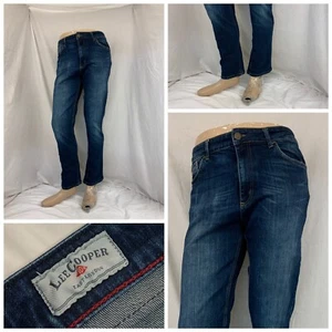 Lee Cooper Jeans 32x30 Dark Cotton Stretch Straight Erkek Denim Mint YGI R1-805 - Picture 1 of 11