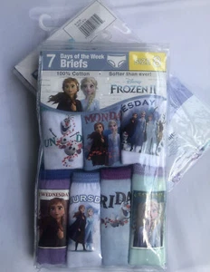 Girl’s Disney’s Frozen “7 Days of the Week” Cotton Briefs/Panties~Size 8 - Picture 1 of 8