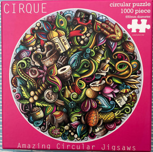 Cirque, by Robert Frederick 1000pc circular jigsaw puzzle, complete