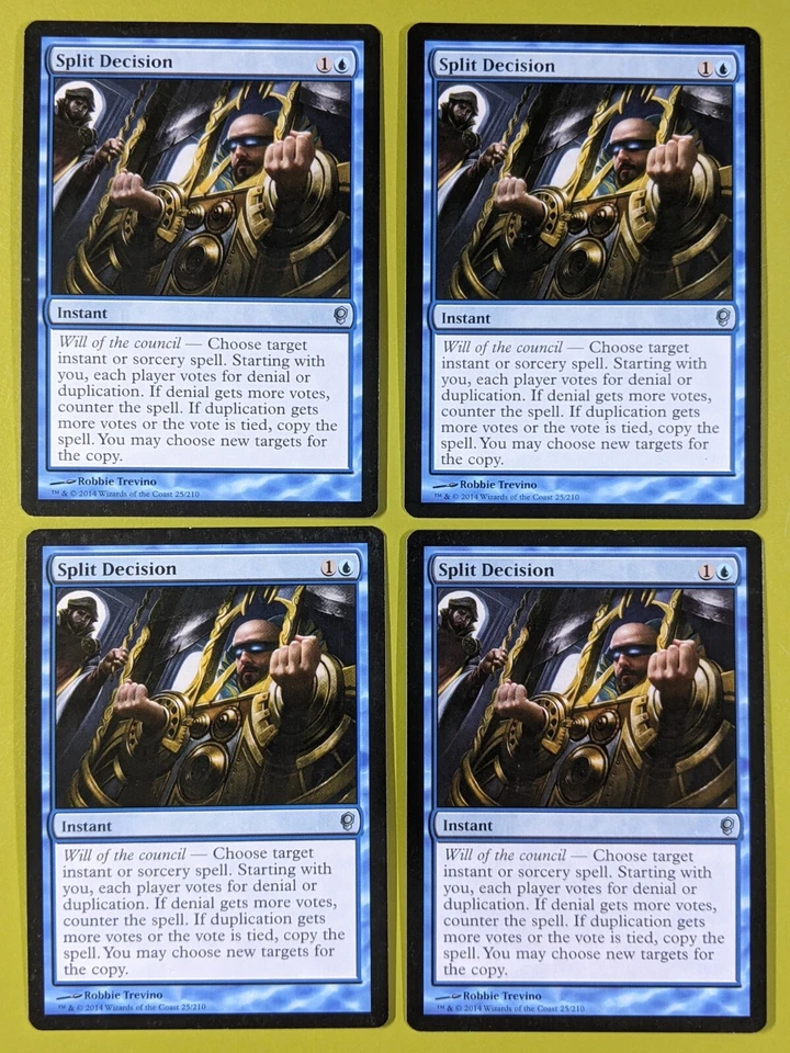 Split Decision x4 Conspiracy 4x Playset Magic the Gathering MTG  - Image 1 of 1