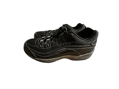 EUC Women’s Easy Spirit Leather Walk Run Shoe, Black/Dark Grey. US 6.5 Medium - Image 1 of 4
