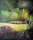 24X20 Midsummer Day's Garden Oil Painting Naturalism