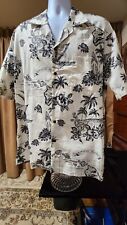 Winnie Fashions  Men's Hawaiian Short Sleeve Map Tiki Floral design XL