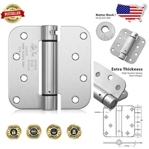 6er Pack Satin Nickel selbstschließende Türscharniere - verstellbare Spannung & Schwerlast - Bild 1 von 7