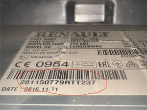 RENAULT RADIO CODE UNLOCK FOR ALL MODELS AND VAUXHALL WITH RENAULT RADIO - Picture 1 of 1
